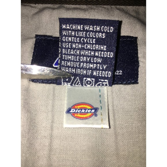 DICKIES Utility Shirt Brown Button Front Relaxed Fit 100% Cotton NEW OLD STOCK - Picture 10 of 10